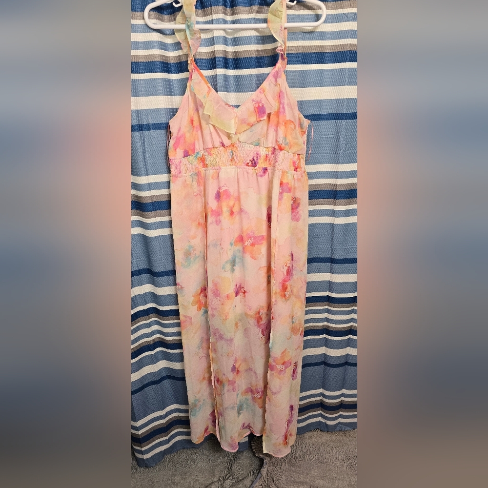 Floral Pastel Maxi Dress